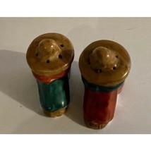 Salt and Pepper Shakers Mexican Men Having Siesta Hand Painted Mexico - $9.50