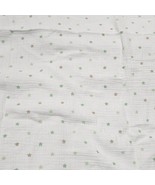 ADEN and ANAIS White Muslin Cotton Baby BLANKET Green Brown Tan Stars Sw... - $25.74
