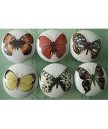 Ceramic Cabinet Knobs w/ Butterflies #2 Butterfly (6) Insect - £19.47 GBP