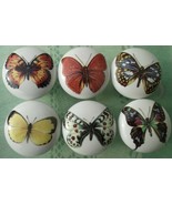 Ceramic Cabinet Knobs w/ Butterflies #2 Butterfly (6) Insect - $24.75