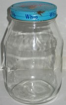 Vtg Miracle Whip Light Salad Dressing Large Ball Glass Jar w/Original Me... - $18.81