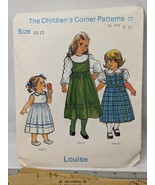 Vintage Childrens Corner Pattern 77 Louise Size 10-12 Uncut - $19.95