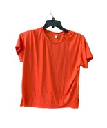 Reebok Womens Size Large L Athletic Knit Top Shirt Orange Lazer cut on A... - £10.11 GBP