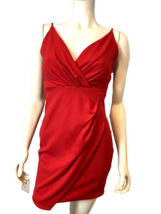 Mind Code Red Spaghetti Strap V Neck Cocktail Dress Size L - $12.34