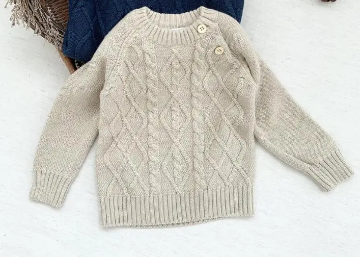 Girls Twist Pullover Knitwear Tops New Baby Girl Clothes   Boy Child Winter Clot - £86.41 GBP