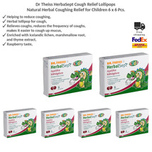 Dr Theiss HerbaSept Cough Relief Lollipop for Children Raspberry Taste 6x6 Pcs - £66.38 GBP