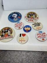 Lot of 8 Vintage Safety Rick Hansen Blue Jays  McDonald&#39;s Badge Pinbacks... - $19.79
