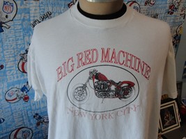 Vintage 90&#39;s Big Red Machine New York City Motorcycle Biker T Shirt fits XL - £20.33 GBP