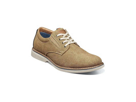 Men&#39;s Nunn Bush Otto Canvas Plain Toe Oxford Shoes Dressy Khaki 85015-274 - £63.86 GBP