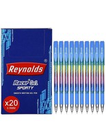 20 Reynolds Racer Gel Sporty Gel Pens 0.5 mm BLUE INK School Stationary ... - £20.19 GBP