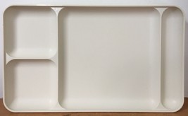 Pair 5 Vtg Tupperware 6 Compartment Divided White Beige Gray Cafeteria T... - £46.85 GBP