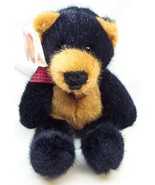 VINTAGE Dakin 1995 GINGHAM BEAR TEDDY W/ RED BOW 7&quot; Plush STUFFED ANIMAL... - $19.80