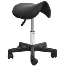 Ergonomic Rolling Saddle Stool with Swivel and Adjustable Height for Spa... - $96.99