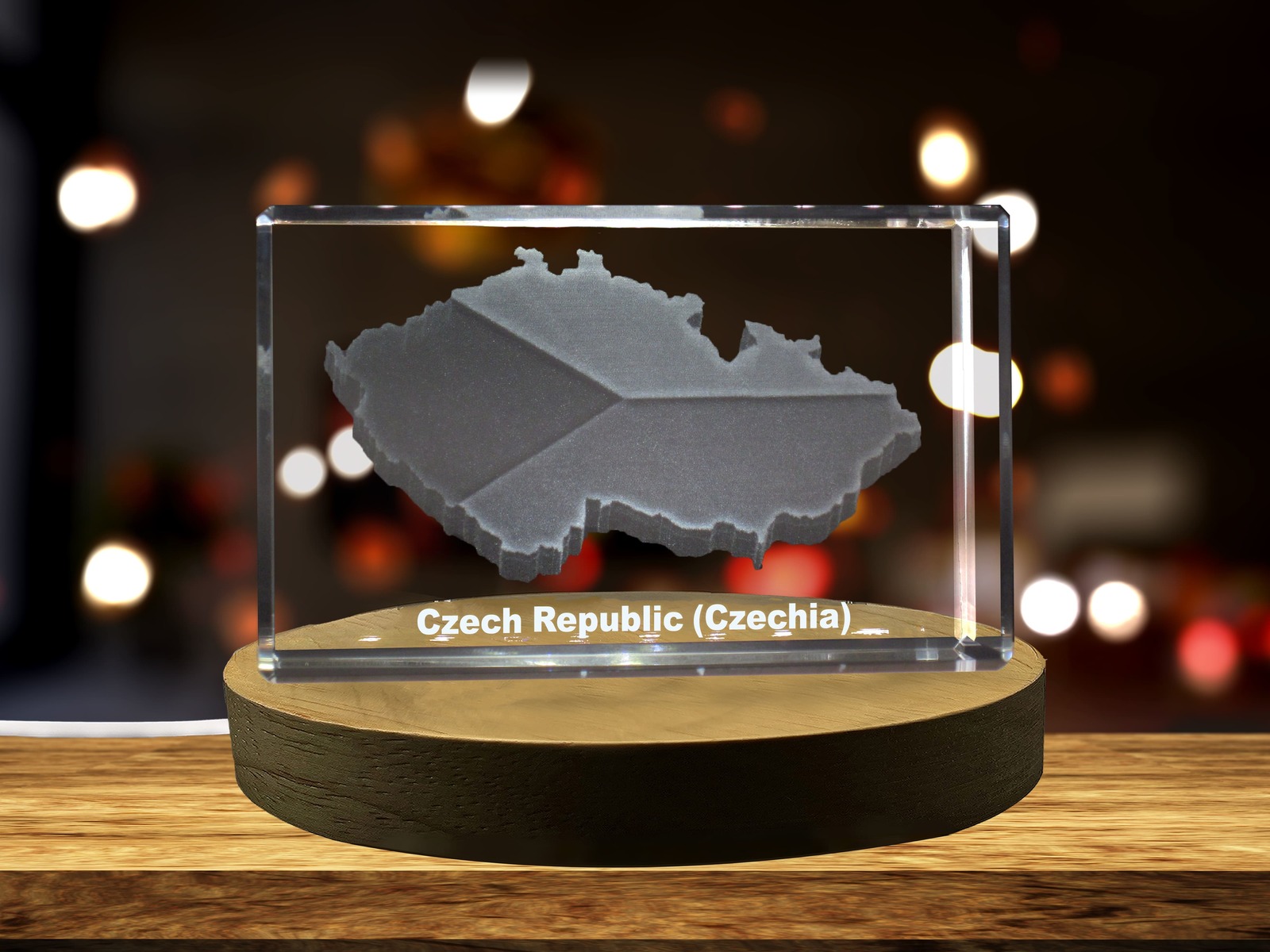 LED Base included | Czech Republic 3D Engraved Crystal 3D Engraved Crystal