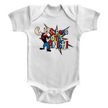 Popeye The Sailorman Strong to the Finish Baby Body Suit Infant Romper Cartoon - £16.98 GBP