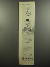 1953 Elizabeth Arden Sun Pruf Lotion Advertisement - To Tan with comfort - £14.61 GBP