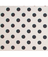 Navy Polka Dot Fabric Blue White Dots Decorator Cotton Extra Wide - $29.75
