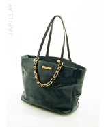 NAVY BLUE MICHAEL KORS PEBBLED LEATHER LUNCH TOTE! - £97.28 GBP