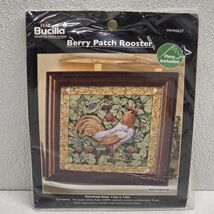 Bucilla Plaid Berry Patch Rooster Counted Cross Stitch Kit 12" x 12" WM4... - $24.65