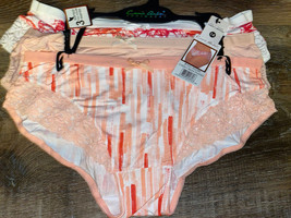Carrie Amber ~ Womens Cheeky Bikini Underwear Panties Rayon Blend 3-Pair ~ 1X - £13.84 GBP