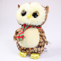 Ty Beanie Boos Wise The Owl Plush Stuffed Animal Gold Glitter Eyes Scarf... - £7.79 GBP