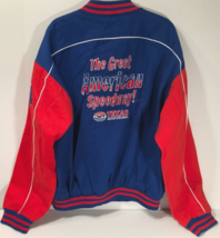 Texas Motor Speedway Great American Vintage 90s Blue Red Racing Jacket XL - £35.14 GBP