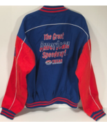 Texas Motor Speedway Great American Vintage 90s Blue Red Racing Jacket XL - $45.17