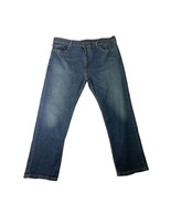 Levis 505 Mens Size 42z30 Medium Wash Denim Blue Straight Leg Jeans - $380.09 MXN