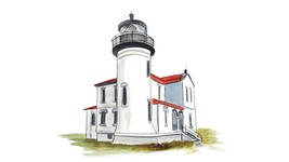 Whidbey Island Lighthouse Vinyl Decal Sticker Truck Boat Car Tumbler Cooler Cup - £5.47 GBP+