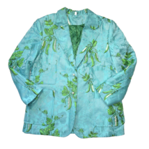 NWT Iris Apfel x H&amp;M Jacquard-Weave Appliquéd Blazer in Light Turquoise ... - $217.80
