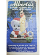 VTG 1987 Alberta&#39;s Student Ceramic Casting Mold A-493 Santa Mouse with C... - $31.68