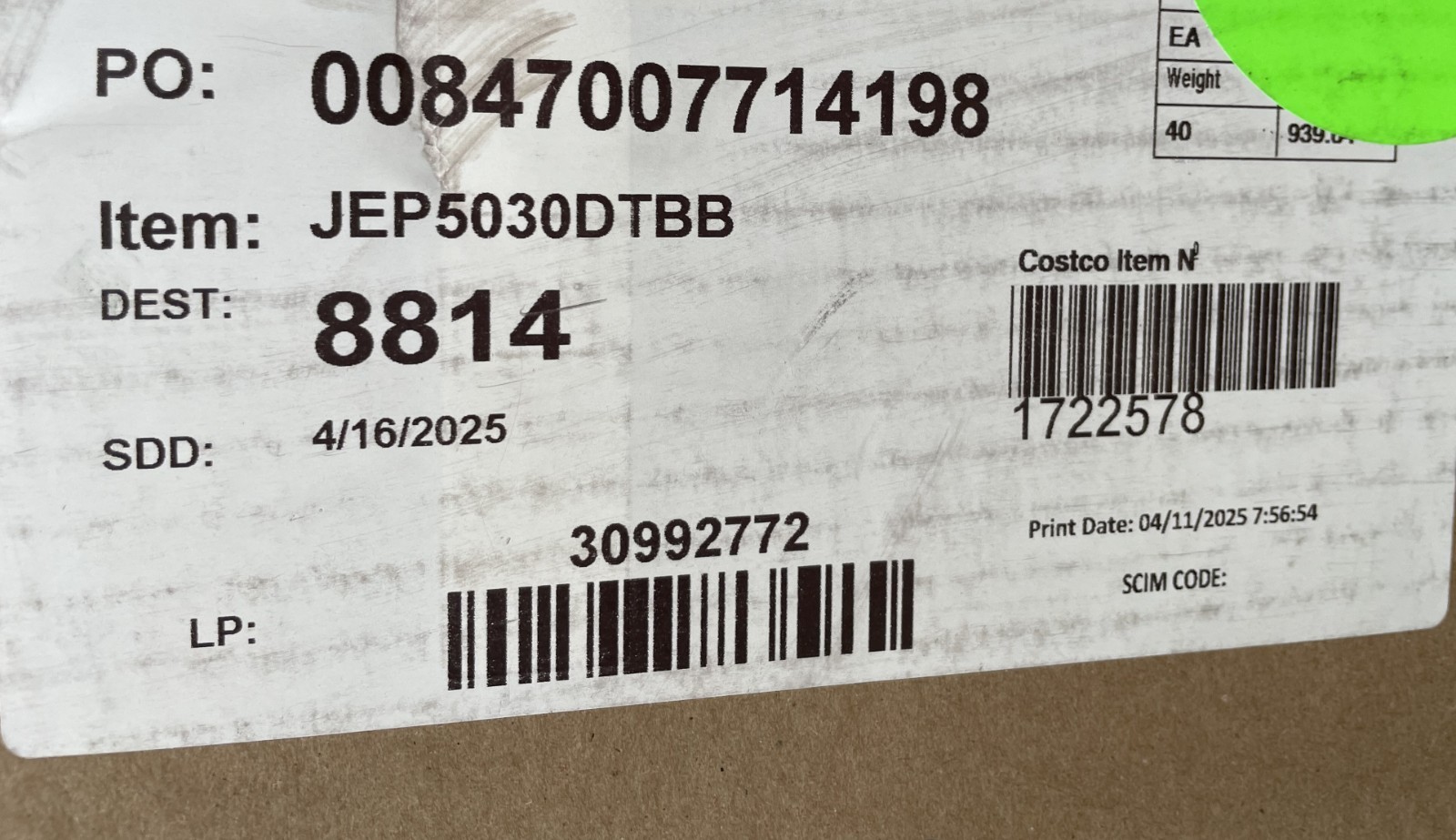 GE 30" 5-Element Radiant Electric Cooktop in Black Model: JEP5030DTBB Item image 3