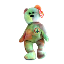Ty Beanie Baby Peace Bear, Multicolor, Collectible Plush - $10.88