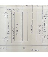1948 Railroad Bangor Aroostook Turntable Bearing Plate Blueprint H33 DWDD13 - $118.11