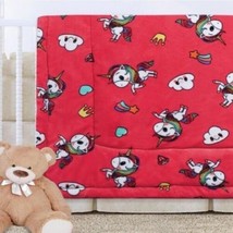 Unicorn Red Color Baby Girls Blanket With Sherpa Softy And Warm - £35.60 GBP