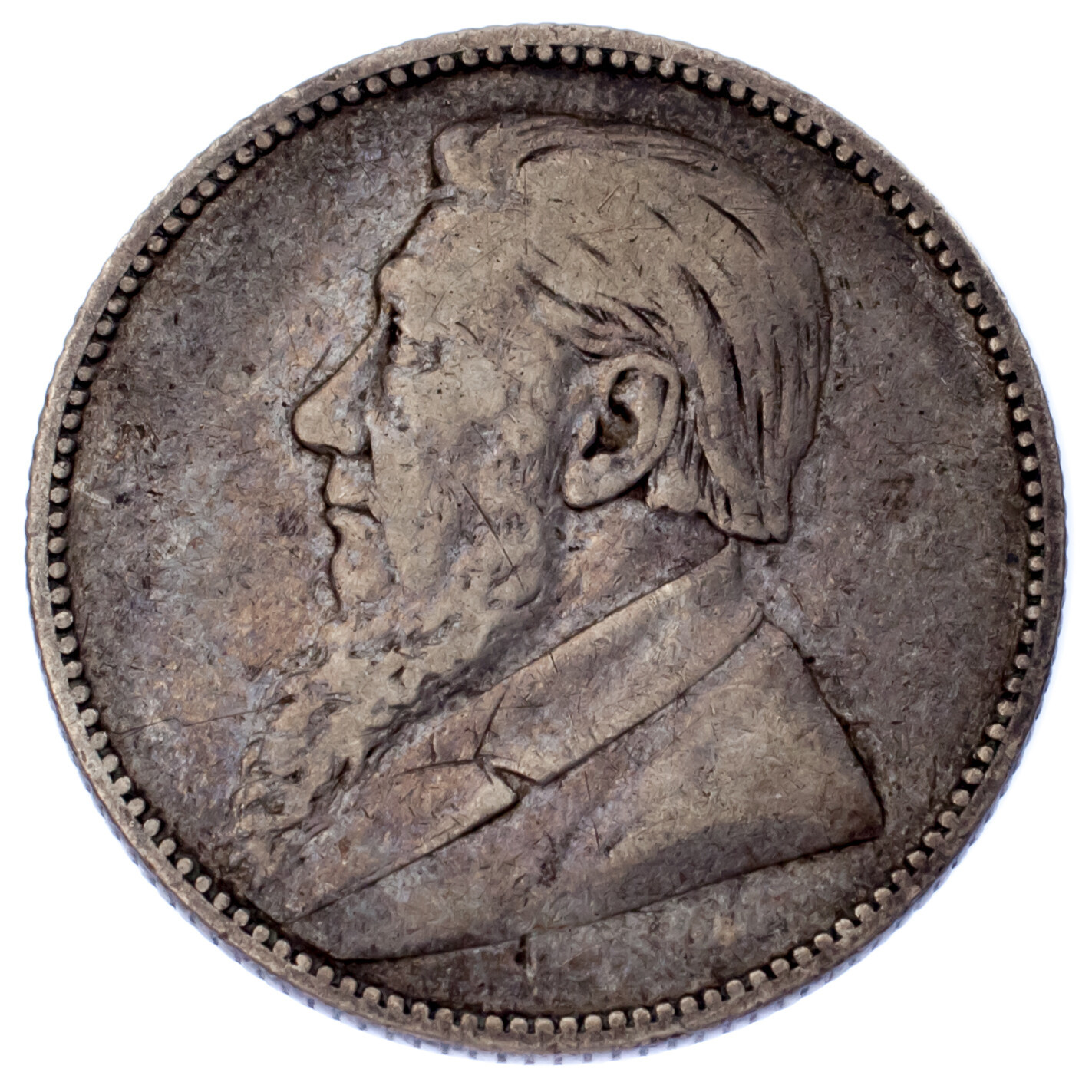 1894 Afrique Du Sud Pièce de Monnaie Shilling (VF) Très Fin Km #5 - $82.65