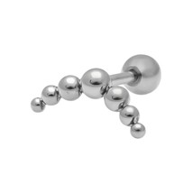 Multi Balls Stainless Steel Tragus - £9.72 GBP