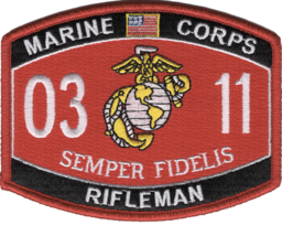 4.5&quot; Marine Corps Mos 0311 Rifleman Semper Fidelis Ega Embroidered Patch - £27.96 GBP