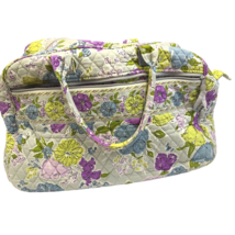 Vera Bradley Weekender Travel Bag Watercolors Sage Gray Purple Lime No Shoulder - £54.85 GBP