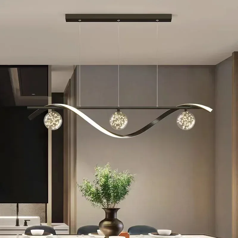 Modern Glass Ball LED Chandelier Minimalist Living Dining Room Kitchen  ... - $181.65+