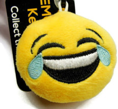 Emoji Keychain Keyring Laughing Zipper Auto Car Truck Tears Yellow NWT - £11.84 GBP