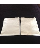 2 Vintage Heavy White Embroidered Pillow Shams - $38.00
