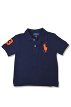 Polo Ralph Lauren Boys Navy Blue Big Pony Mesh Cotton Polo Shirt, 2/2T 9434-4 - £26.08 GBP