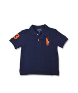 Polo Ralph Lauren Boys Navy Blue Big Pony Mesh Cotton Polo Shirt, 2/2T 9... - £25.54 GBP