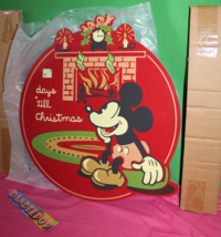 Disney Direct Mickey Mouse Christmas Holiday Wall Hanging Countdown Cloc... - £54.63 GBP