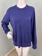 Women&#39;s adidas Golf Essentials L/S Crew Ladies Golf Sweater in Purple Sz XL - £31.37 GBP
