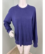 Women&#39;s adidas Golf Essentials L/S Crew Ladies Golf Sweater in Purple Sz XL - $39.59