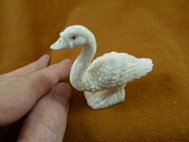 (DUCK-W3) little Duck duckling shed ANTLER figurine Bali detailed carvin... - $64.50