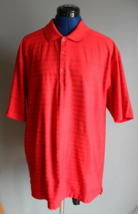 Nike Golf Tech Core Fit Dry Men&#39;s Red Striped S/S Polo Shirt ~L~ 256650-611 - £12.69 GBP
