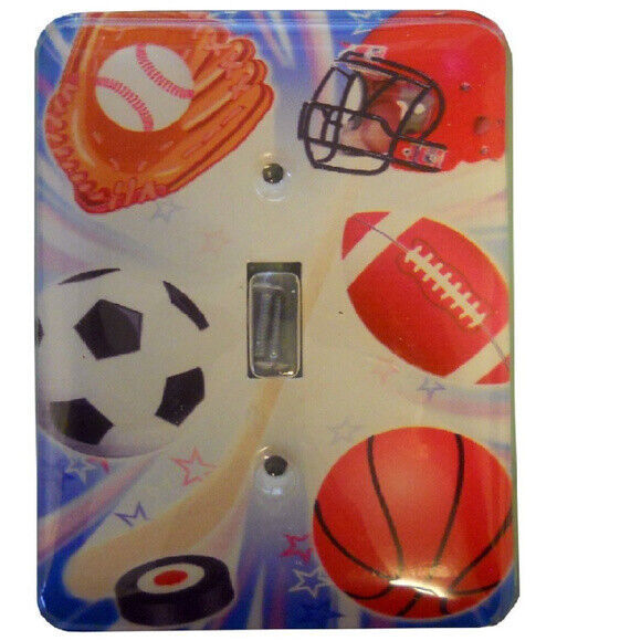 Sports Single Toggle Light Switch Cover Plate - $13.00